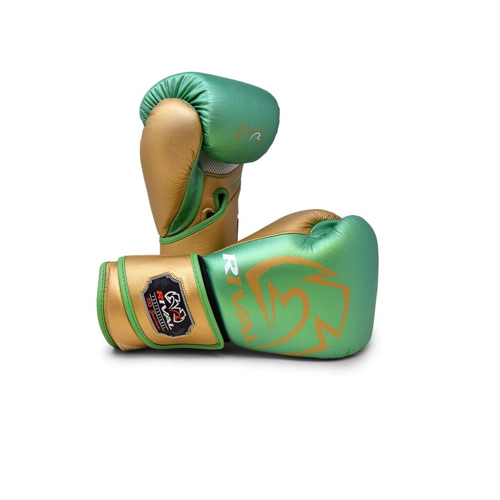 (Green/Gold, Large) Rival RB100 Professional Bag Gloves