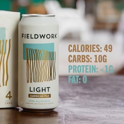 Fieldwork Non-Alcoholic Craft Beer 16 Fl Oz, Light American Pils, Vegan, Low-Calorie, 4-Pack Cans thumbnail
