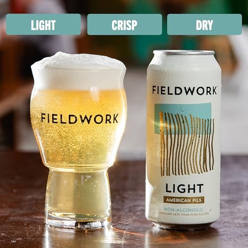 Fieldwork Non-Alcoholic Craft Beer 16 Fl Oz, Light American Pils, Vegan, Low-Calorie, 4-Pack Cans thumbnail