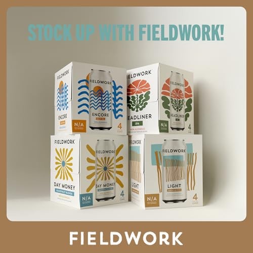 Fieldwork Non-Alcoholic Craft Beer 16 Fl Oz, Light American Pils, Vegan, Low-Calorie, 4-Pack Cans thumbnail