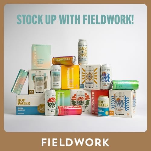 Fieldwork Non-Alcoholic Craft Beer 16 Fl Oz, Light American Pils, Vegan, Low-Calorie, 4-Pack Cans thumbnail