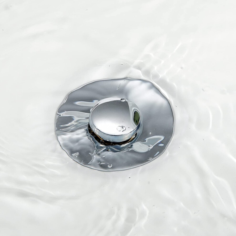 Universal Sink Plug Replacement with Extra Rings(30-55mm/1.8-2.2in) |Push Type Copper Bounce Core Bath Plugs |Premium Pop up Sink Plugs for Bathroom & thumbnail