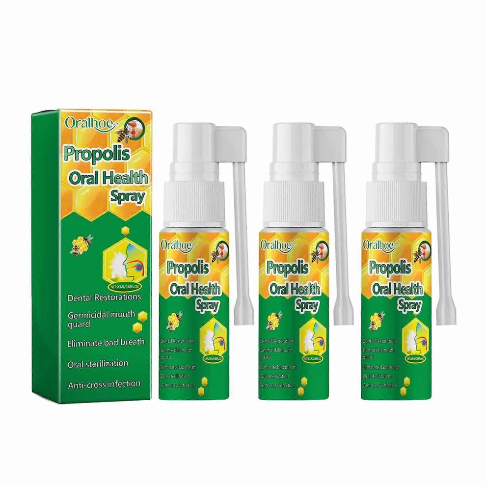 (3pcs, One Size) 1-3pcs Propolis Oral Health Spray, Propolis Oral Spray, Mouth Fresh Breath Spray