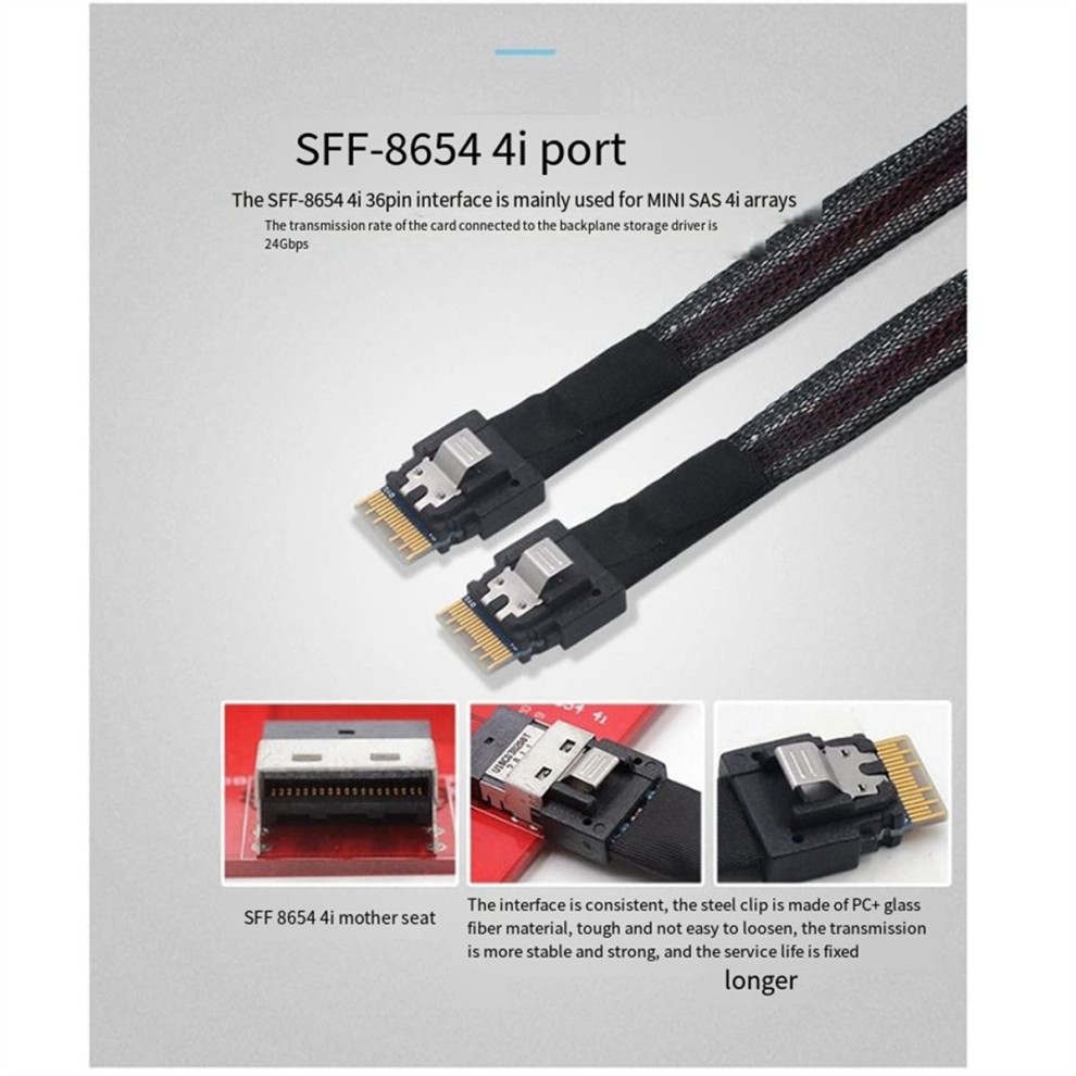 NGFF M-Key NVME to SFF-8654 Slimline SAS Card Adapter thumbnail
