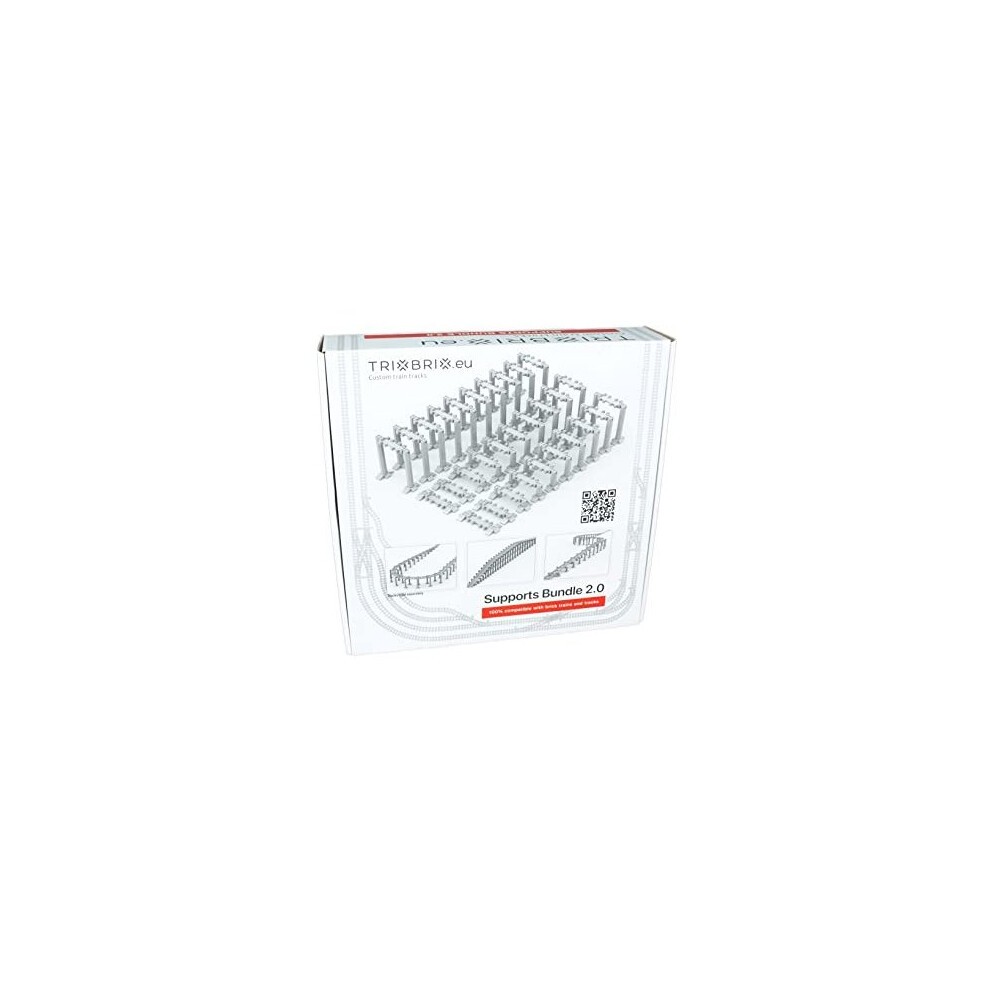 Trixbrix Supports Bundle 2.0 Compatible with Lego City Train Sets 60197 60198 10277 60205 60238