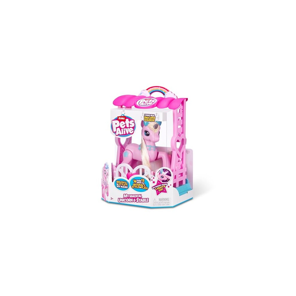 Pets Alive My Magical Unicorn and Stable Battery Powered Interactive Robotic Toy Playset by ZURU thumbnail