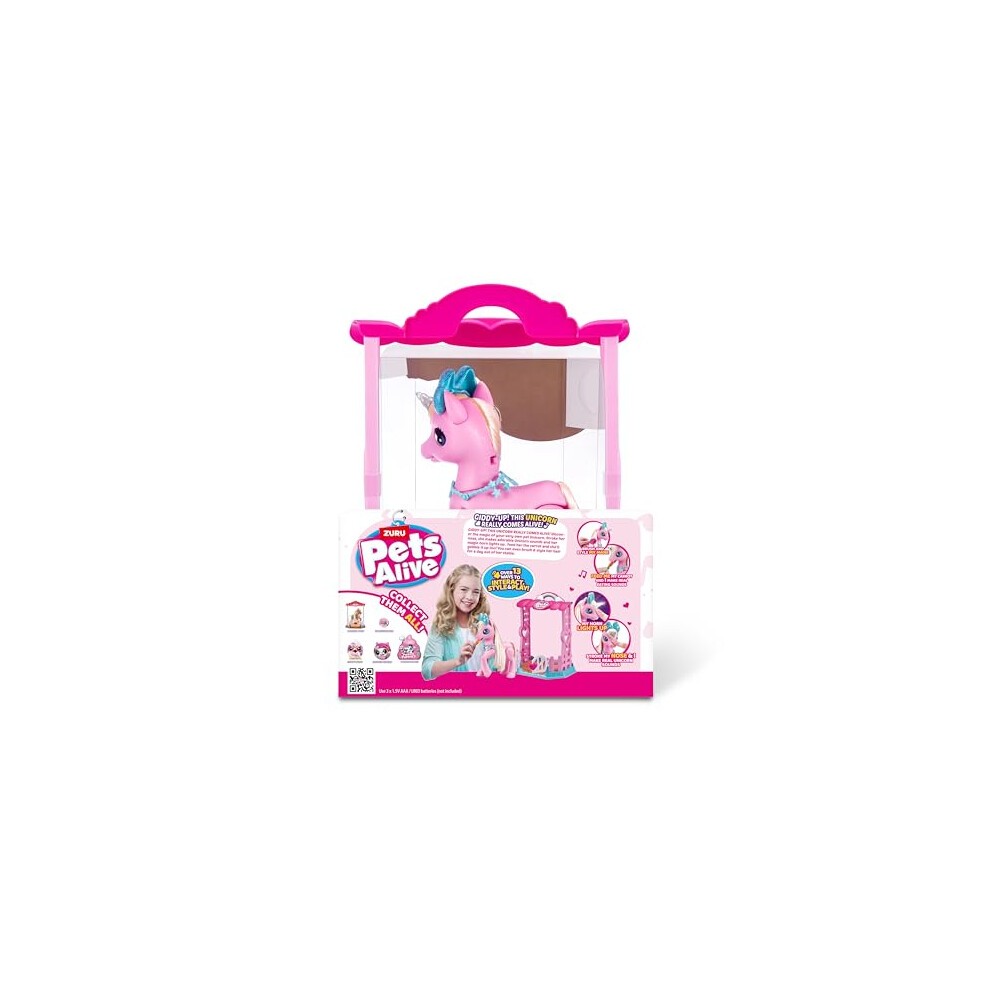 Pets Alive My Magical Unicorn and Stable Battery Powered Interactive Robotic Toy Playset by ZURU thumbnail