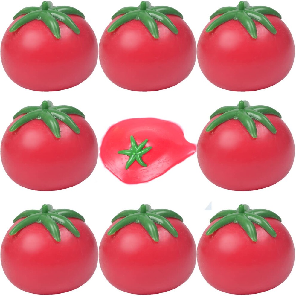 Release Stress Squeeze Toy  Fake Strawberry Banana Peaches Oranges Ice Cream Great to Release Stress for Adults and Children (Tomato)