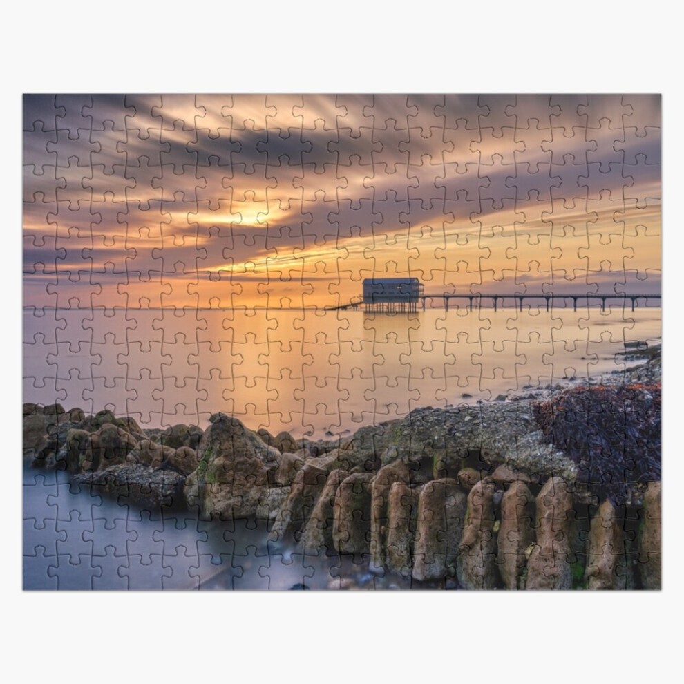 (Bembridge Lifeboat Station Sunrise LE=2658) Jigsaw Puzzle Wooden 300-Piece for Adults Kids Seniors- Home Decor Family Activity Game Wall Art 38x26cm