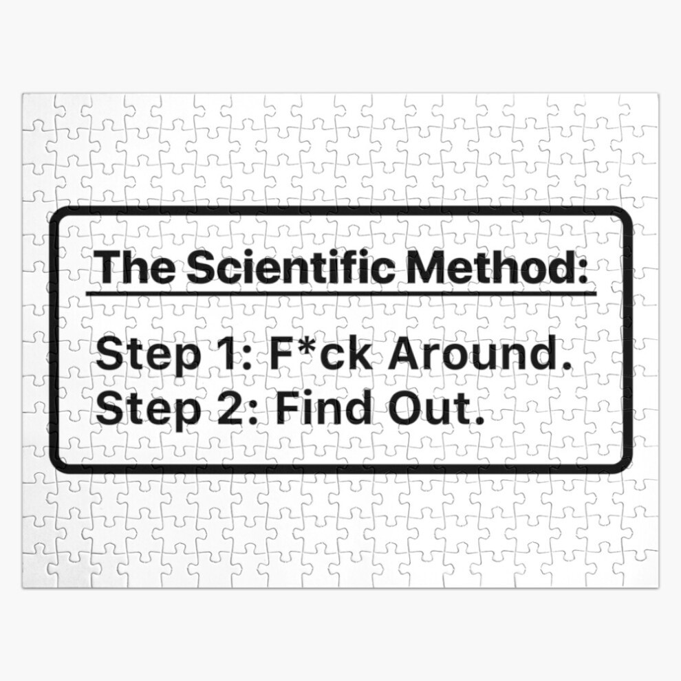 (the Scientific Method. Mess up. Find Out.=4742) Jigsaw Puzzle Wooden 300-Piece for Adults Kids Seniors- Home Decor Family Activity Game Wall Art 38x2