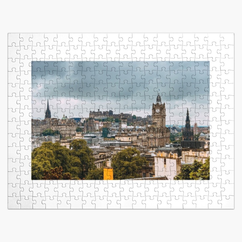 (Edinburgh, Scotland=5674) Jigsaw Puzzle Wooden 300-Piece for Adults Kids Seniors- Home Decor Family Activity Game Wall Art 38x26cm / 15x10inch Birthd