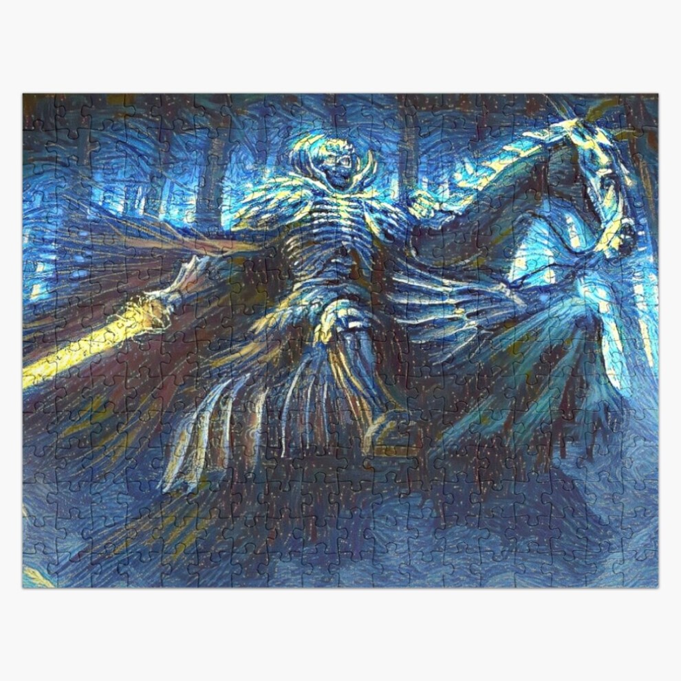 (Berserk Skull Knight Starry Night=6229) Jigsaw Puzzle Wooden 300-Piece for Adults Kids Seniors- Home Decor Family Activity Game Wall Art 38x26cm / 15