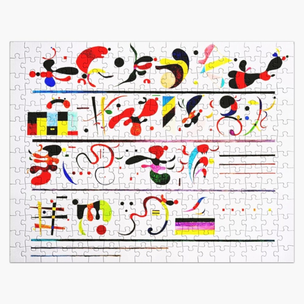 (Succession' Wassily Kandinsky Abstract Art=6678) Jigsaw Puzzle Wooden 300-Piece for Adults Kids Seniors- Home Decor Family Activity Game Wall Art 38x