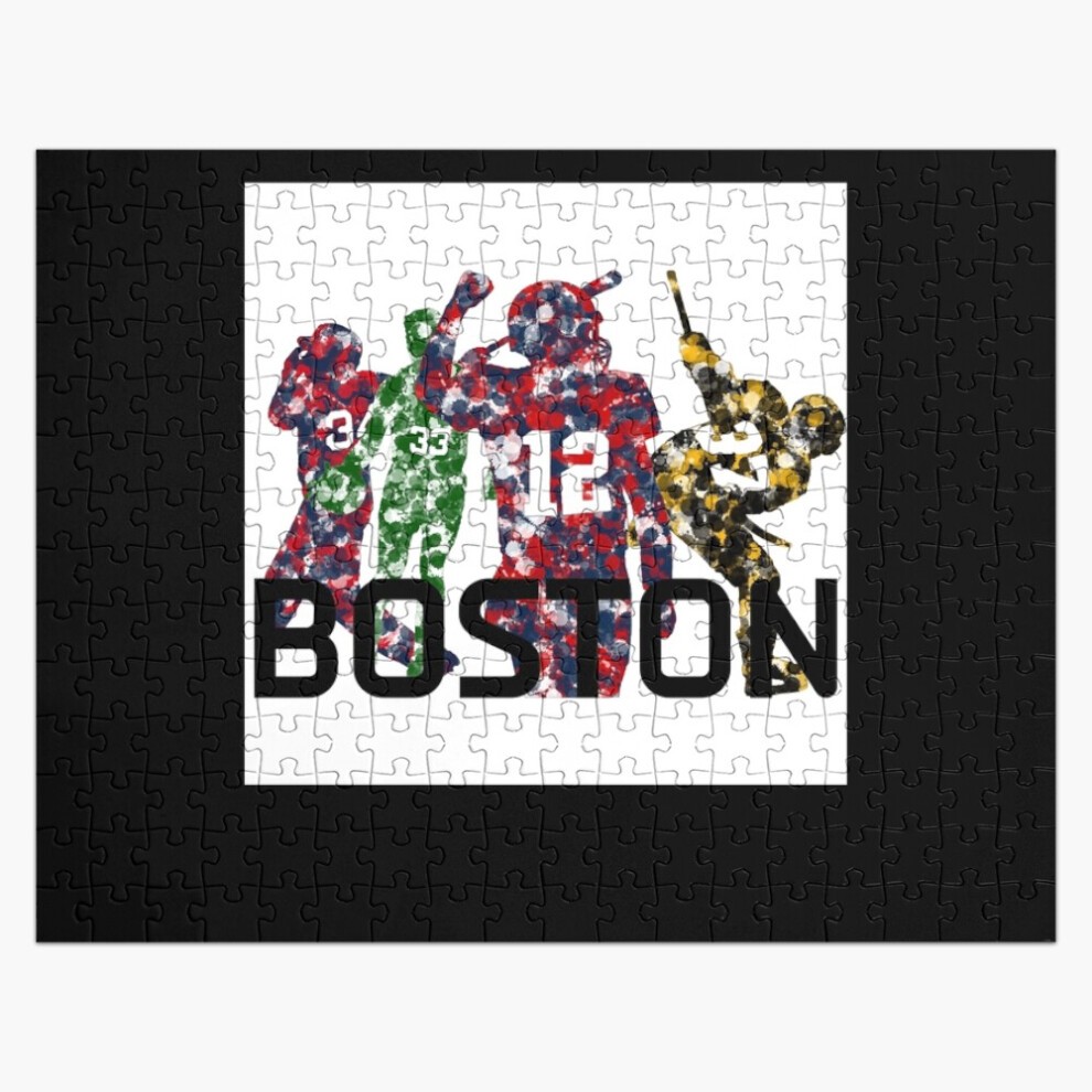 (Boston Legends Poster=6990) Jigsaw Puzzle Wooden 300-Piece for Adults Kids Seniors- Home Decor Family Activity Game Wall Art 38x26cm / 15x10inch Birt