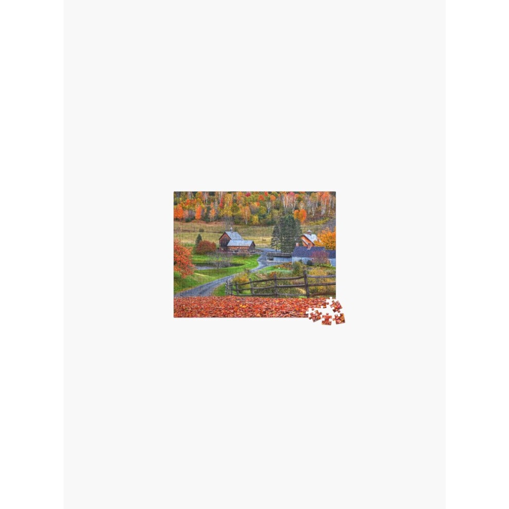 (Sleepy Hollows Farm Woodstock Vermont VT Autumn=8835) Jigsaw Puzzle Wooden 300-Piece for Adults Kids Seniors- Home Decor Family Activity Game Wall Ar thumbnail