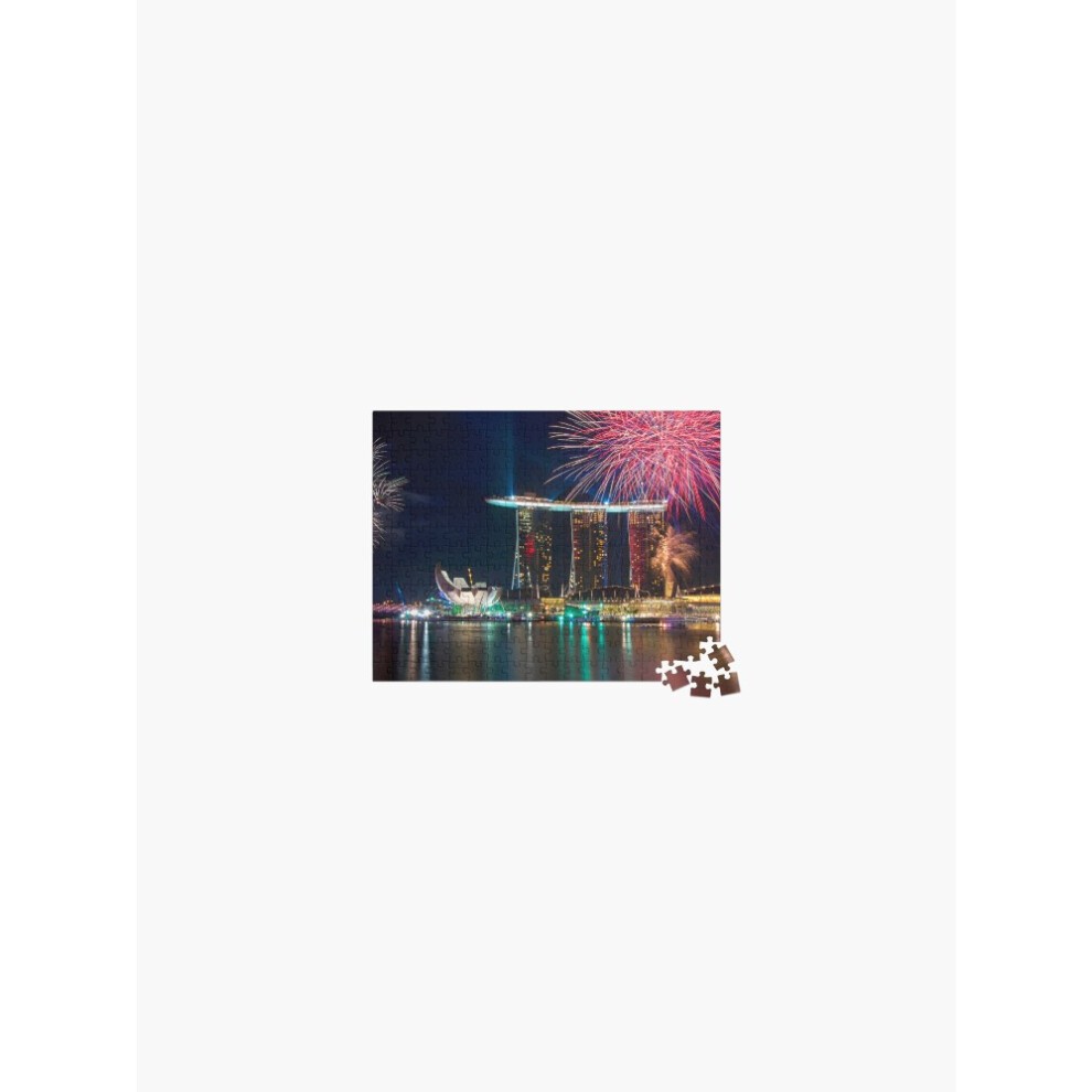 (Happy New Year Singapore=9335) Jigsaw Puzzle Wooden 300-Piece for Adults Kids Seniors- Home Decor Family Activity Game Wall Art 38x26cm / 15x10inch B thumbnail