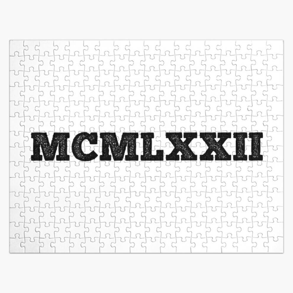 (1972 Roman Numerals=9734) Jigsaw Puzzle Wooden 300-Piece for Adults Kids Seniors- Home Decor Family Activity Game Wall Art 38x26cm / 15x10inch Birthd
