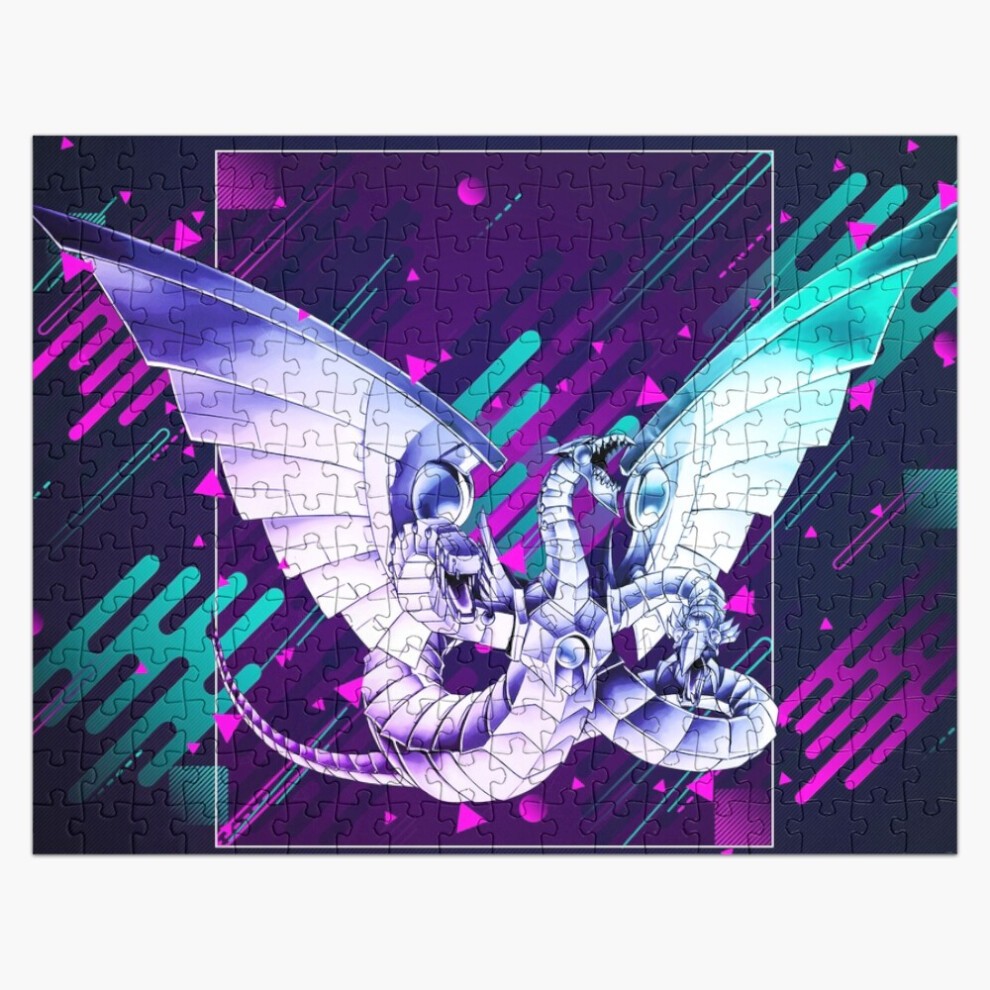 (Cyber End Dragon Modern Graphic Design=9545) Jigsaw Puzzle Wooden 300-Piece for Adults Kids Seniors- Home Decor Family Activity Game Wall Art 38x26cm