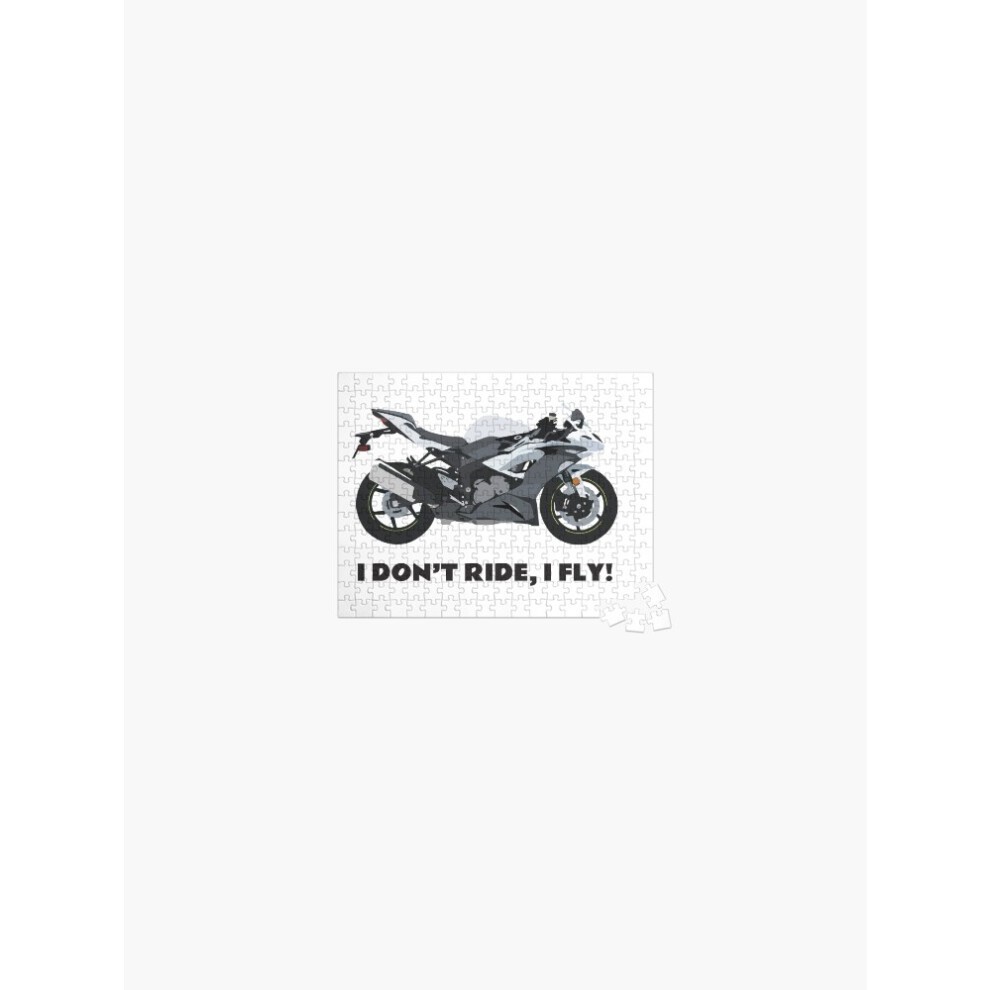 (I Don't Ride, I Fly! Kawasaki Ninja ZX-6R White=9862) Jigsaw Puzzle Wooden 300-Piece for Adults Kids Seniors- Home Decor Family Activity Game Wall Ar thumbnail