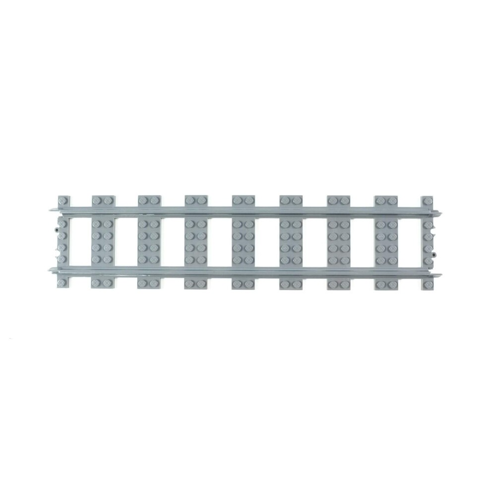 Double Straight Tracks Box, Pack of 10 Compatible with Lego City Train Sets 60197 60198 10277 60205 60238 thumbnail
