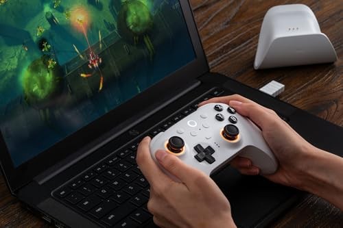 8BitDo - Ultimate 2 Bluetooth Wireless Gaming Controller for Nintendo Switch, PC - White thumbnail