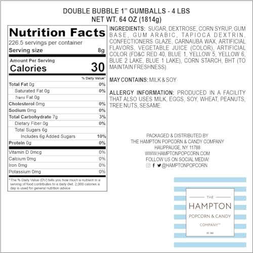 1 Inch Gumballs for Gumball Machine  Approx. 220 Pieces  4lb Bulk Bag  Large Gumballs  Dubble Bubble Assorted Fruit Flavored Bubble Gum  Gumball Machi thumbnail
