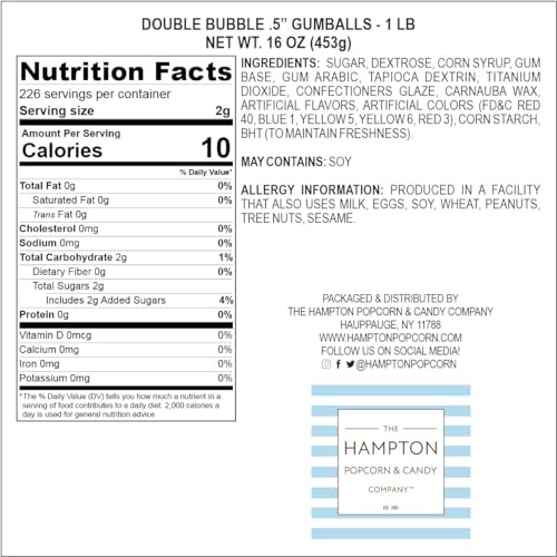Gumballs for Gumball Machine, 0.5 Inch Mini Gumballs, Approx. 280 Pieces, 1lb Bulk Bag, Dubble Bubble Assorted Fruit Flavored Bubble Gum, Gumball Mach thumbnail