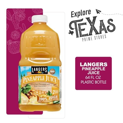 Langers 4-Pack of 100% Pineapple Juice, 64 Fl Oz Plastic Bottle  1 Utility Freebie by Unique Outlet thumbnail