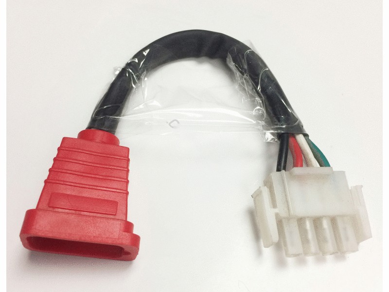 30-0036 6 in. Molded Female to 4-Pin Amp Male 14-4 Adapter Cord, Red