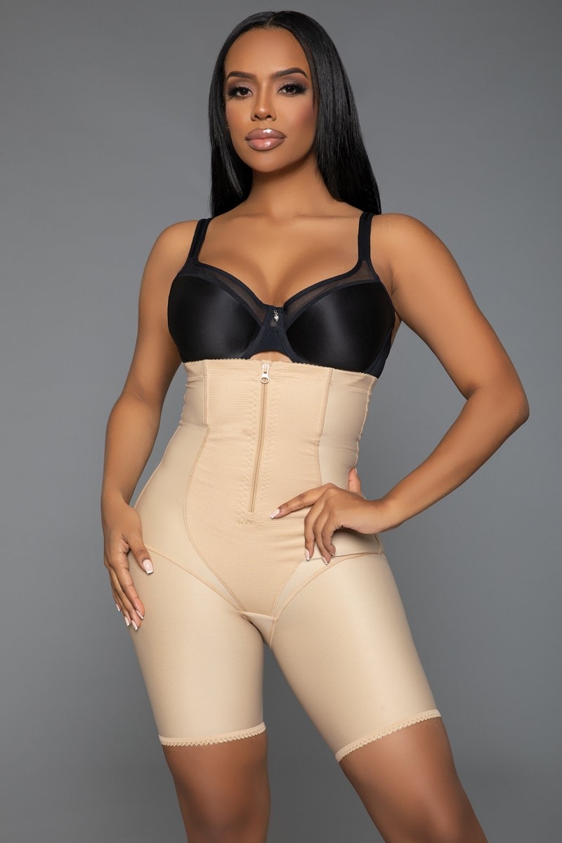 2338-ND-1X-2X Feeling My Curves Bodyshaper for Women, Nude - 1-2X