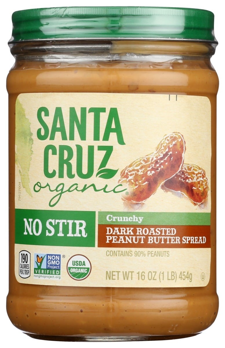 Santa Cruz  16 Oz Organic No Stir Crunchy Peanut Butter