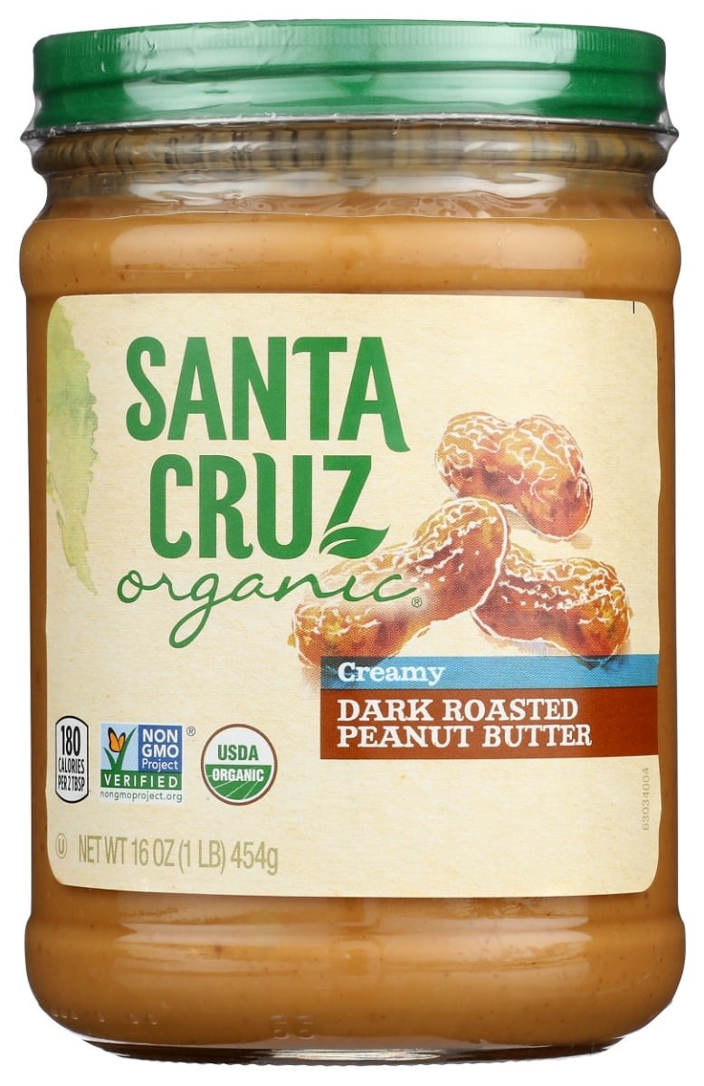 Santa Cruz  16 Oz Organic No Stir Creamy Dark Roasted Peanut Butter