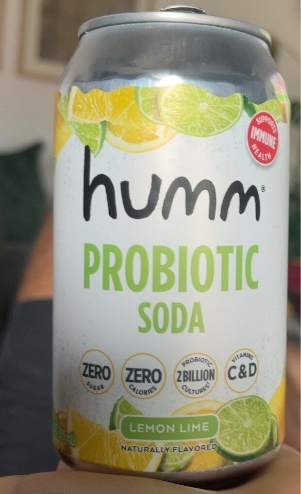 12 Fl Oz Probiotic Lemon Lime Soda - Pack of 6