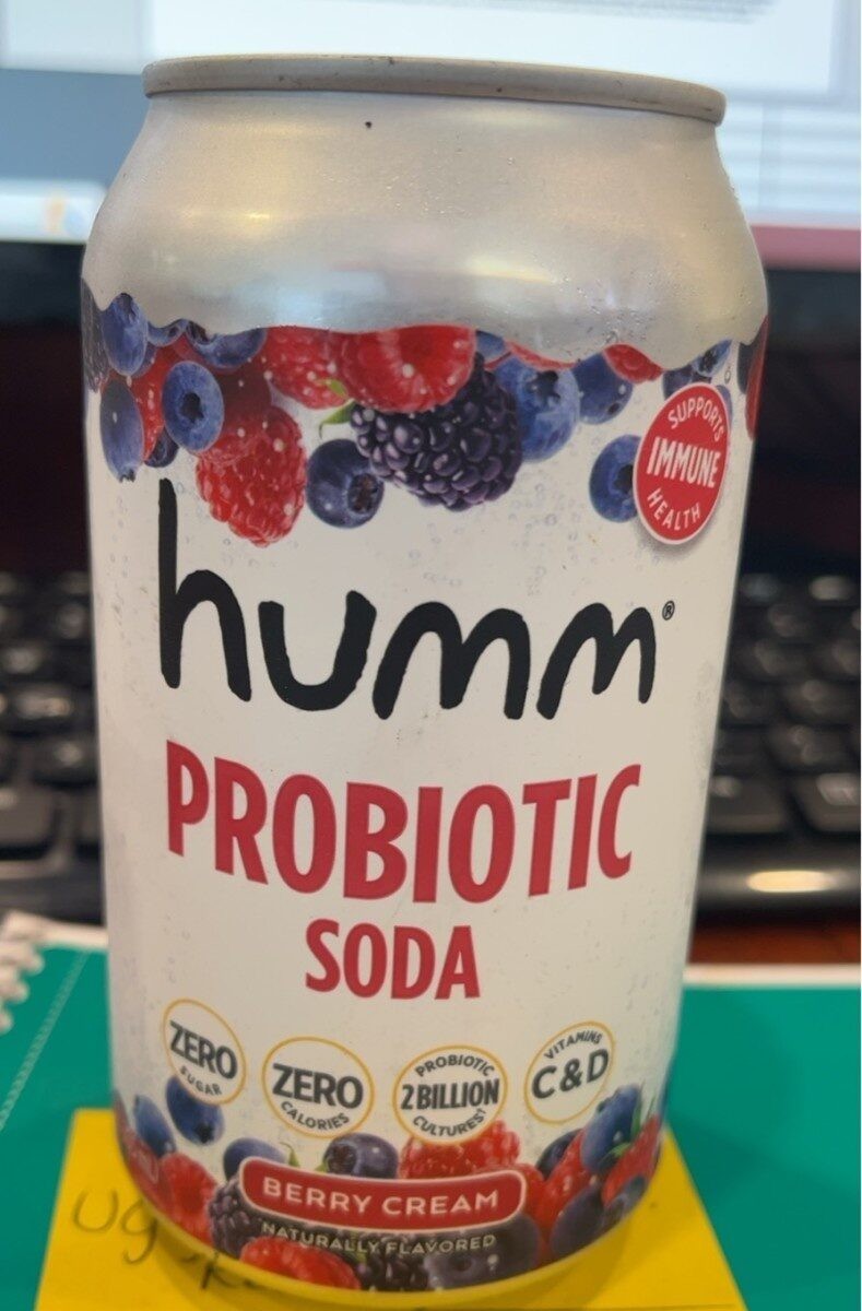 12 Fl Oz Berry Cream Probiotic Soda - Pack of 6