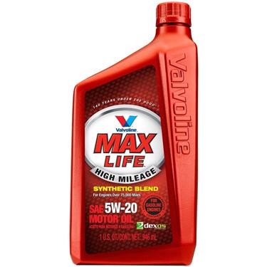 609506 1 Qt. 5W-20 Synthetic Blend Motor Oil - High Mileage with MaxLife Technology