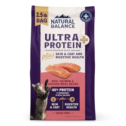 Natural Balance Ultra Protein + Skin&Coat/Digestive Salmon&Ckn Cat 2.5 Lb C=6