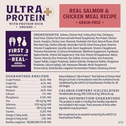 Natural Balance Ultra Protein + Skin&Coat/Digestive Salmon&Ckn Ml Cat 5lb C=5 thumbnail