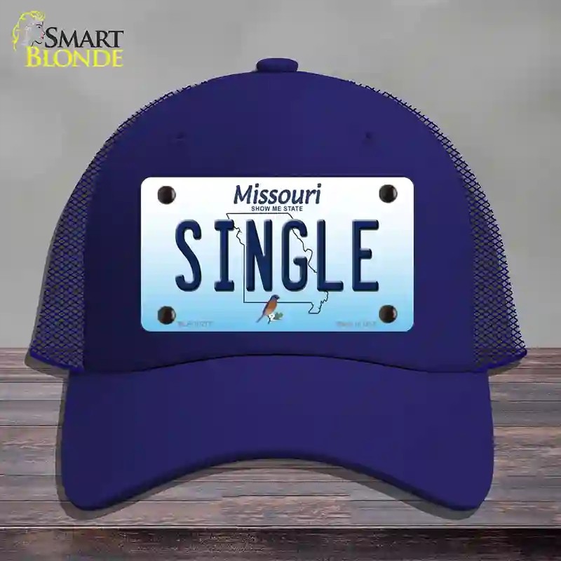 HAT18-MLP-10277 4 X 2.2 in. Single Missouri Novelty License Plate Hat, Royal Blue - Mesh