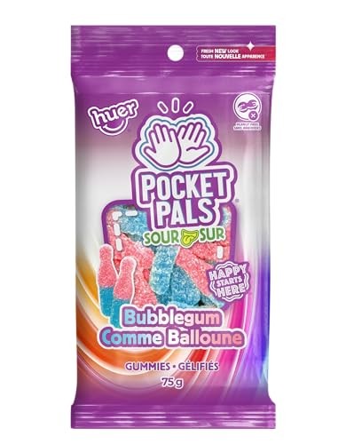 Huer Gummy Candy, Sour Bubble Gum Bottles, 1 Peg Bag, 75g/2.6 Oz, Imported from Canada}