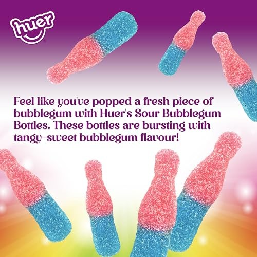 Huer Gummy Candy, Sour Bubble Gum Bottles, 1 Peg Bag, 75g/2.6 Oz, Imported from Canada} thumbnail