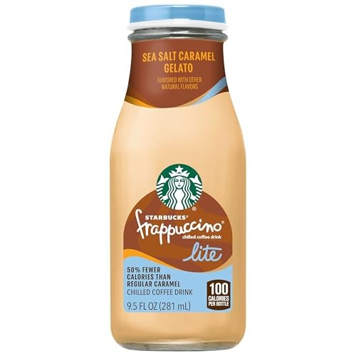 Starbucks Frappuccino Lite, Sea Salt Caramel Gelato, Chilled Coffee Drink, 9.5 Fl Oz