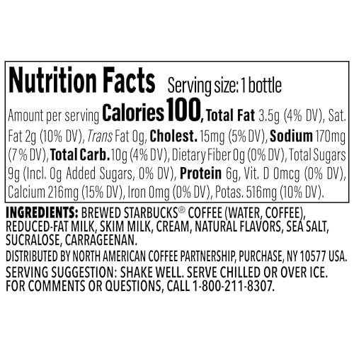 Starbucks Frappuccino Lite, Sea Salt Caramel Gelato, Chilled Coffee Drink, 9.5 Fl Oz thumbnail