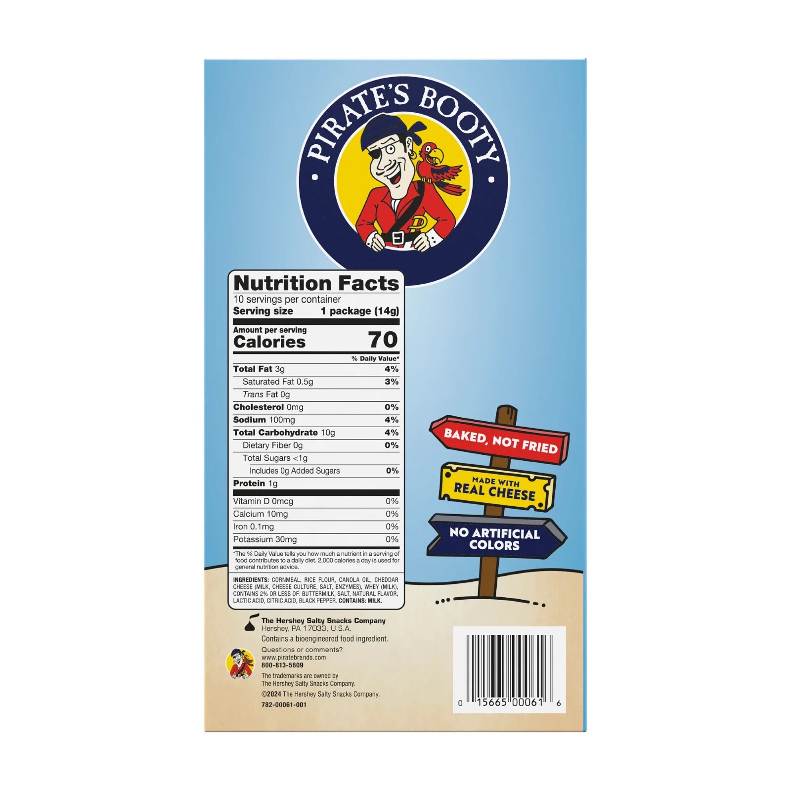 Pirate's Booty Aged White Cheddar Cheese Puffs Snack Multipack - 5oz/10pk thumbnail