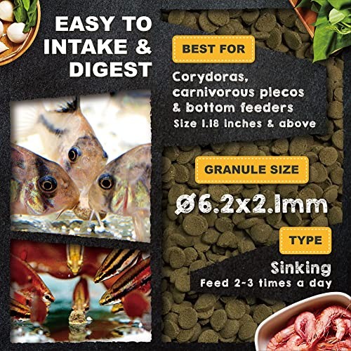 Ultra Fresh Bottom Feeder Fish Food, Sword Prawns, Natural Protein, Balanced Diet, for Catfish, Corydoras, Loaches, Tropical Shrimp Pie 4.94 Ounces thumbnail