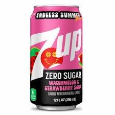 7up Watermelon Strawberry Soda, 12 Fl Oz Cans (12 Pack, Zero Sugar) thumbnail
