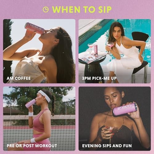 GORGIE Sugar Free Natural Energy Drinks, Sparkling Wild Berry (12 Pack) - Healthy Energy Drinks - Natural Coffee Replacement with Green Tea Caffeine a thumbnail