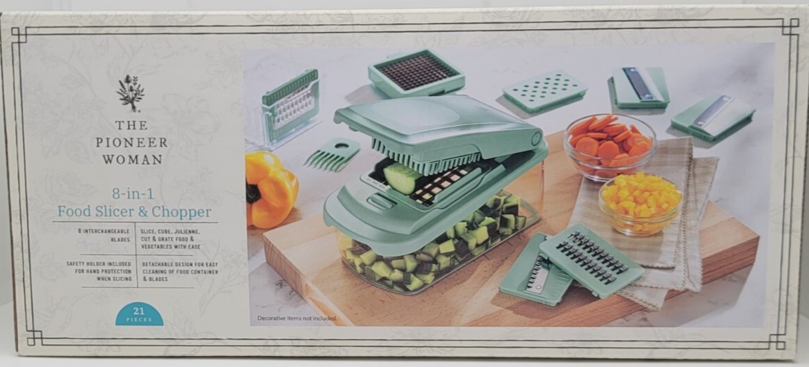 Pioneer Woman 8-in-1 Food Slicer & Chopper New! *Free Shipping*
