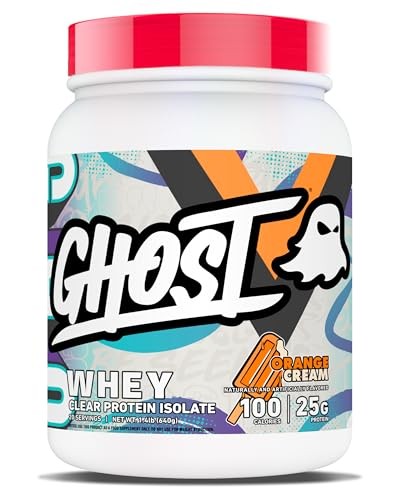 GHOST Clear Whey Protein Powder - Orange Cream, 1.4 LB