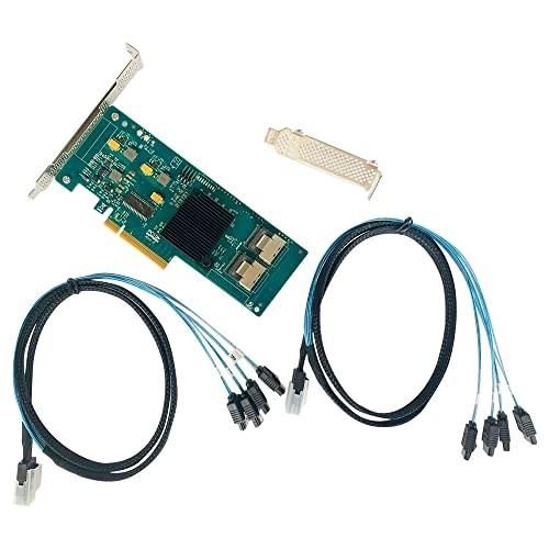 LSI 9201-8i RAID Controller Card 6G HBA FW P20 9211-8i IT Mode ZFS FreeNAS UnRAID SAS PCI E Expander Card + 2*SFF-8087 SATA thumbnail