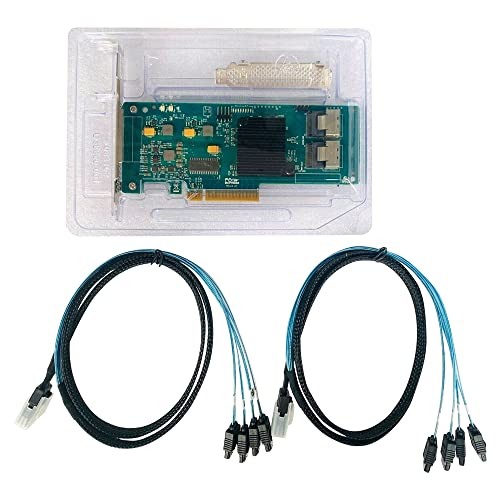 LSI 9201-8i RAID Controller Card 6G HBA FW P20 9211-8i IT Mode ZFS FreeNAS UnRAID SAS PCI E Expander Card + 2*SFF-8087 SATA thumbnail